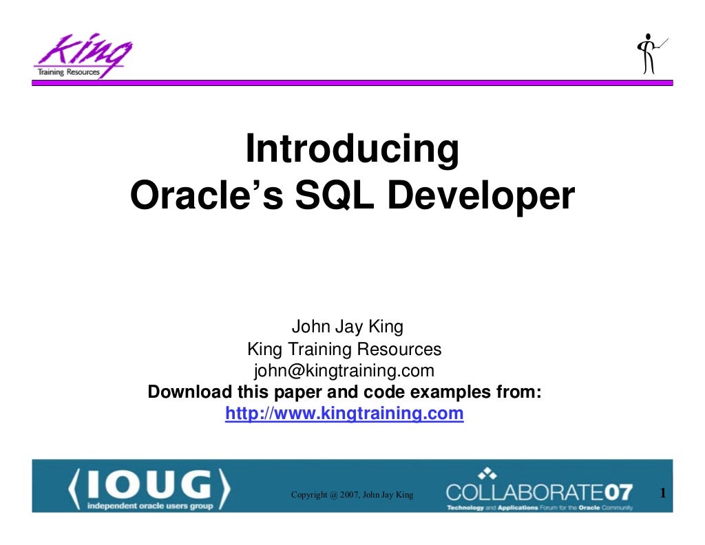 Oracle sql developer_slides
