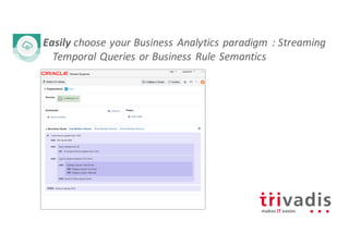 Easily choose	your	Business	Analytics	paradigm	 :	Streaming	
Temporal	Queries	or	Business	Rule	Semantics
 