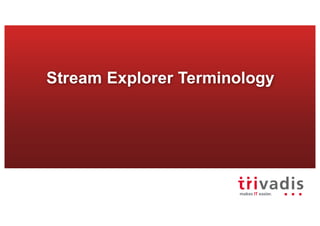 Stream Explorer Terminology
 