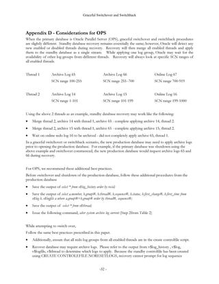 RU
         •   UHFRYHULQJ D VWDQGE GDWDEDVH  UHFRYHU VWDQGE GDWDEDVH« RU UHFRYHU PDQDJHG VWDQGE GDWDEDVH  