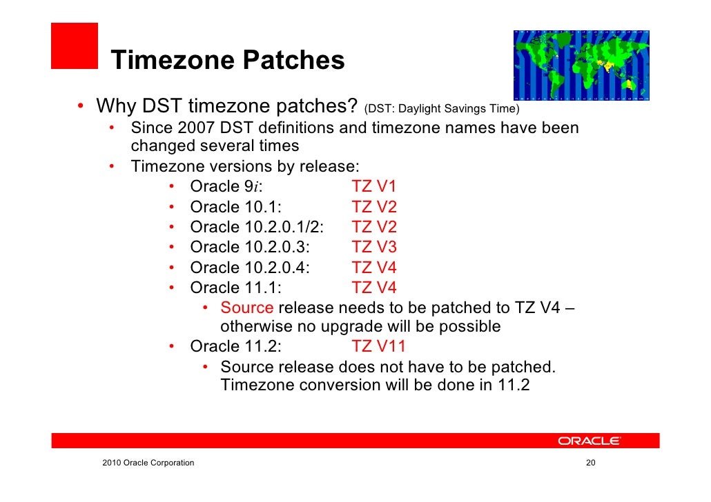 BigAdmin: DST: Daylight Saving Time Changes () oracle dst patch