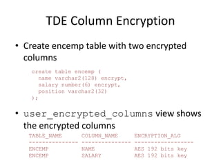 Oracle Transparent Data Encryption (TDE) 12c | PPT
