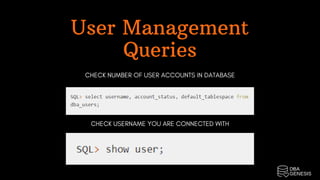 Oracle User Management | PDF