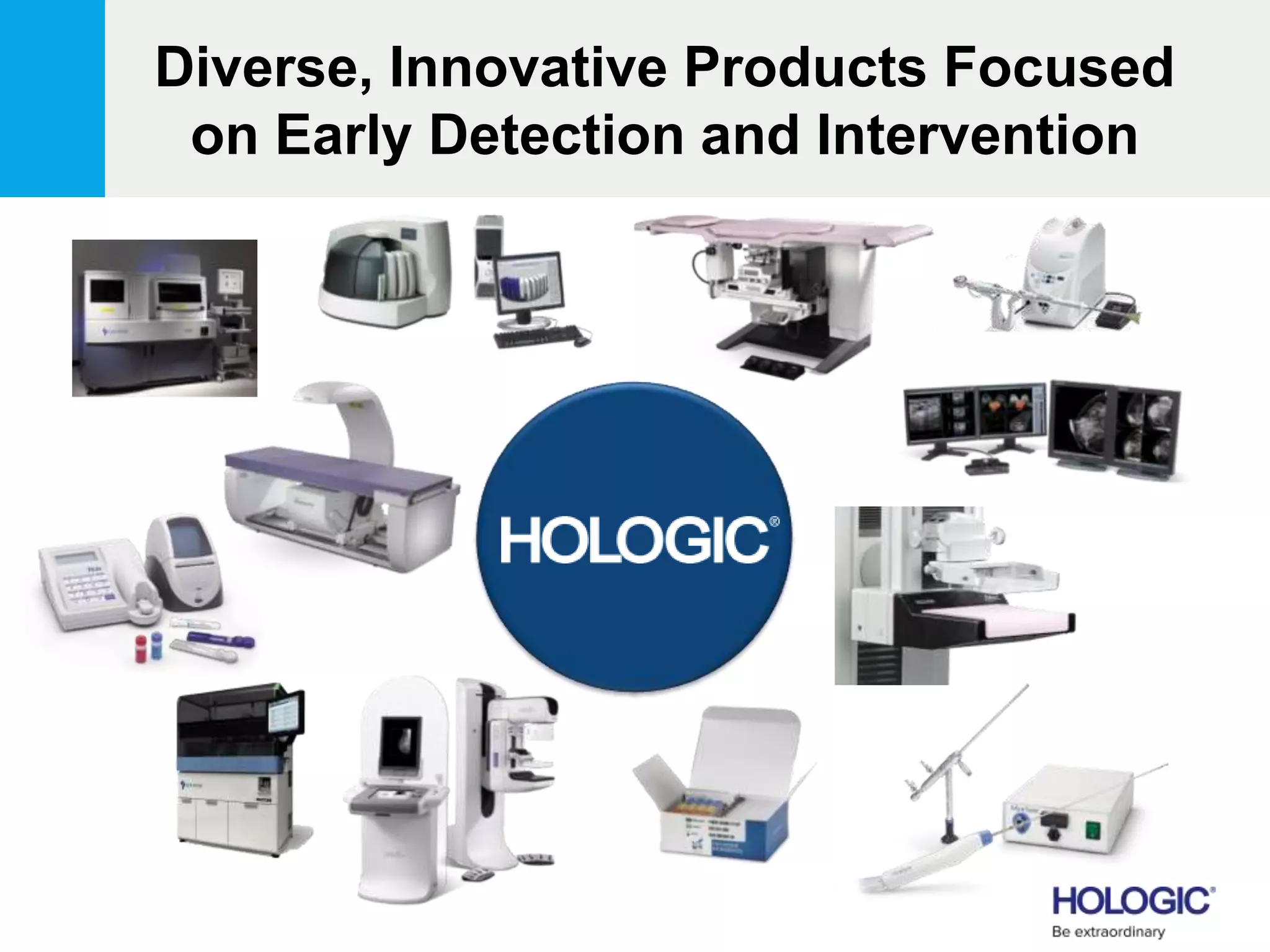 Diverse, Innovative Products Focused
on Early Detection and Intervention
 