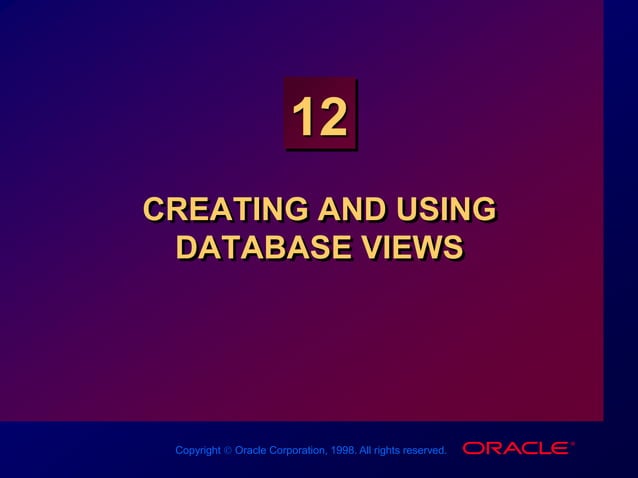 Oracle views | PPTX