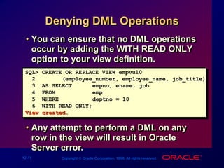 Oracle views | PPTX