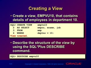 Oracle views | PPTX