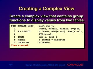 Oracle views | PPTX