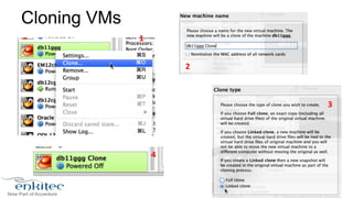 Cloning VMs 
1 
2 
3 
4 
 