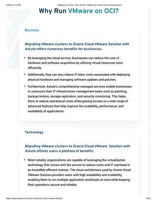 VMware to Oracle Cloud – Simplified Migration with OCI & OCVS | PDF