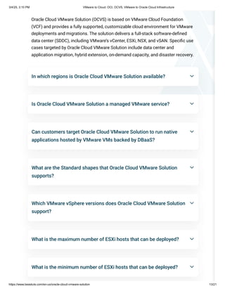 VMware to Oracle Cloud – Simplified Migration with OCI & OCVS | PDF