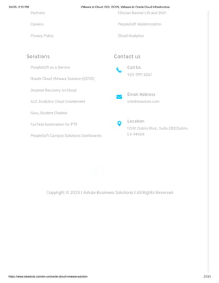 VMware to Oracle Cloud – Simplified Migration with OCI & OCVS | PDF