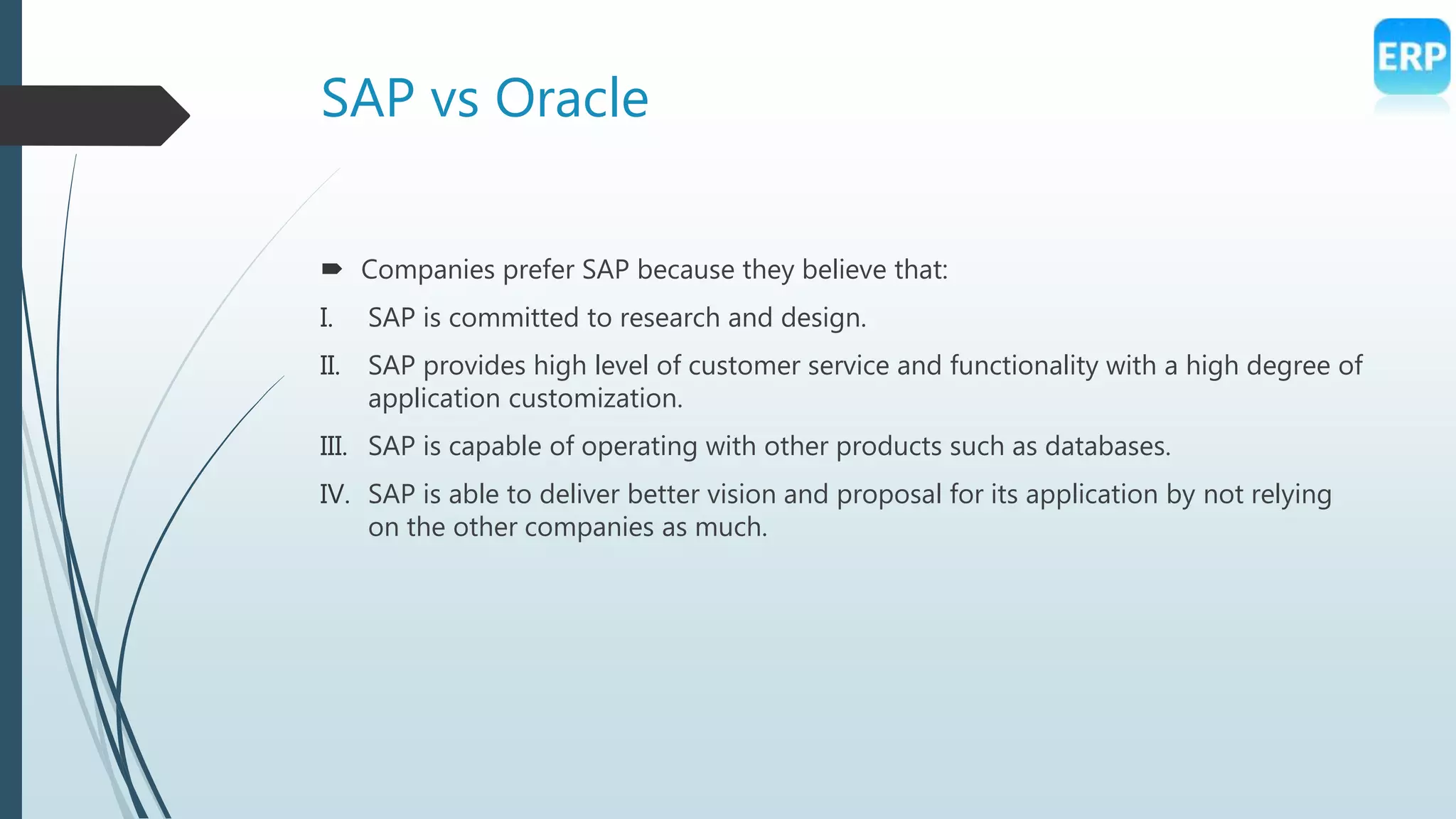 Oracle Vs SAP ERPs | PPTX