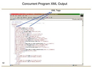 62 
Concurrent Program XML Output 
XML Tags 
 