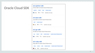 41
Oracle	Cloud	SDK
 