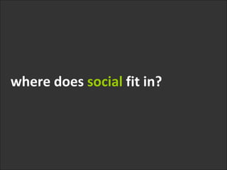 where does  social  fit in?  
