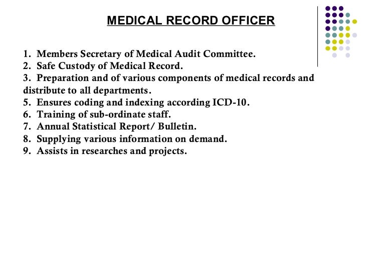 Organization of Medical Record