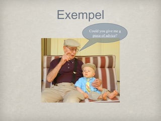Exempel
Could you give me a
piece of advice?

 