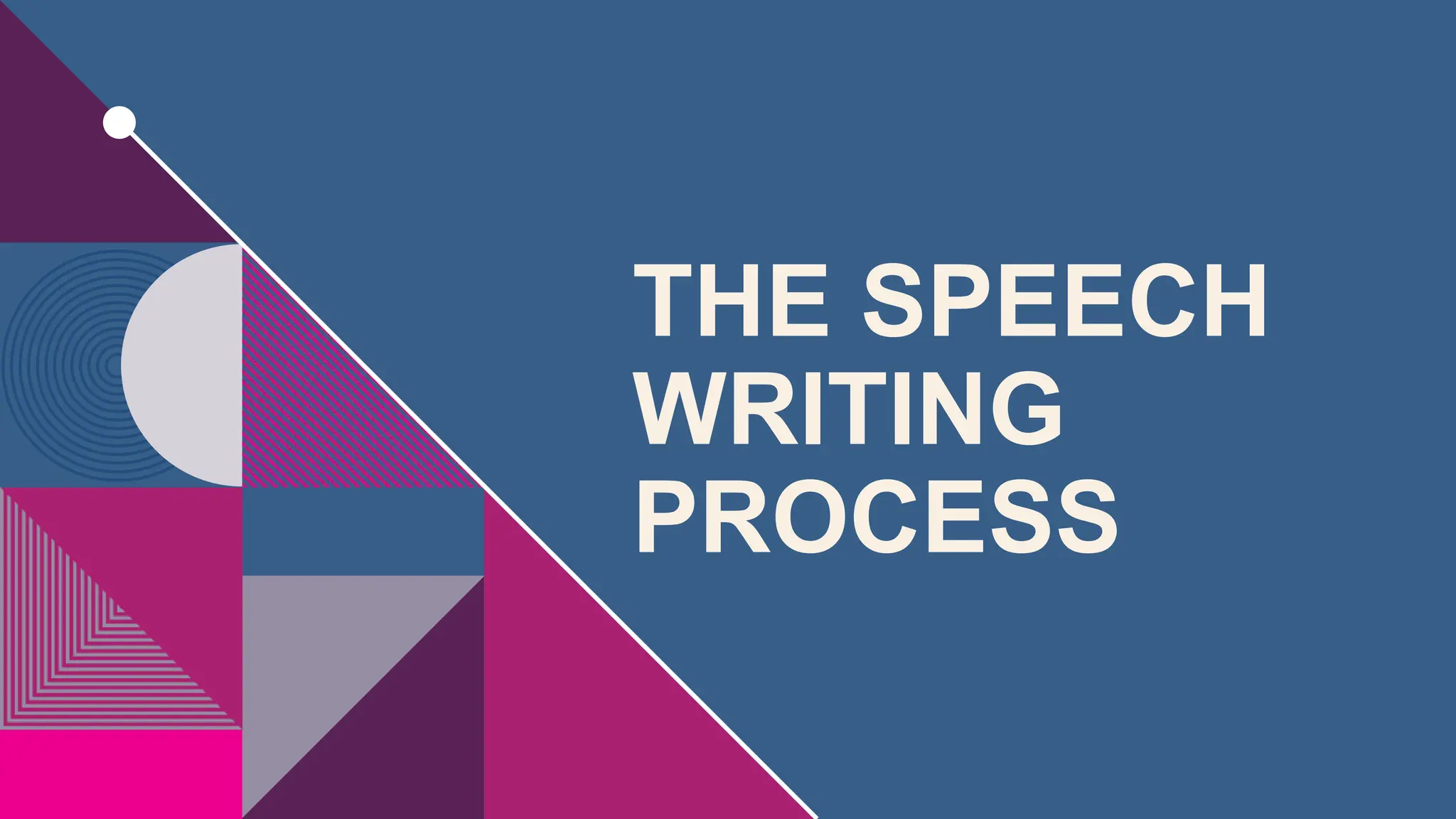 THE SPEECH
WRITING
PROCESS
 