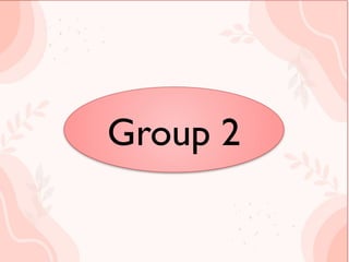 GROUP 2
MEMBERS:
ROCHELLE DUENAS
BEA GADELEN ECO
LEMUEL ALCOVINDAS
ROMMEL VALENZUELA
DANVIR ROADEL
GERO ARENDAIN
Group 2
 