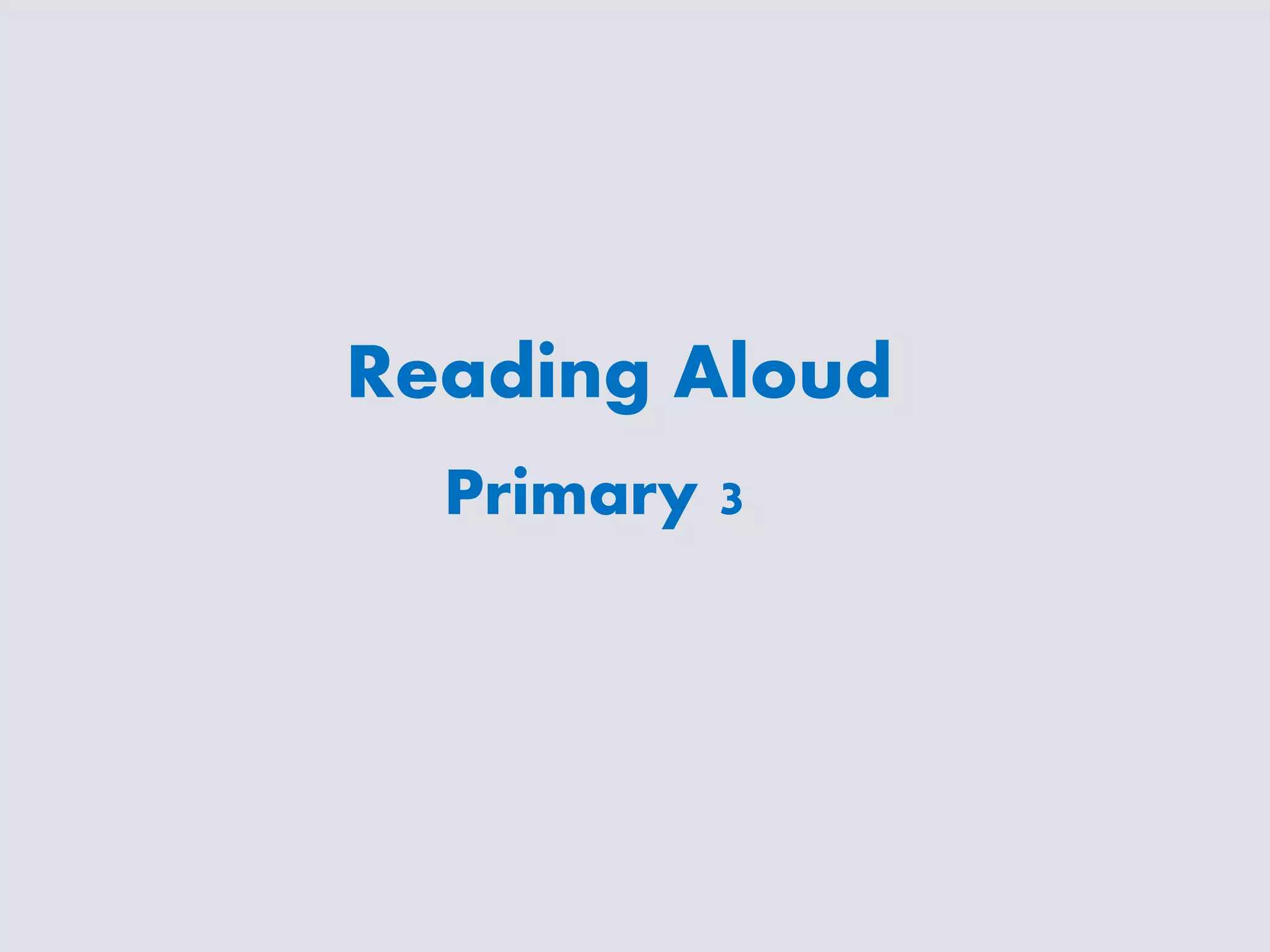 Oral Reading & Conversation | PPTX