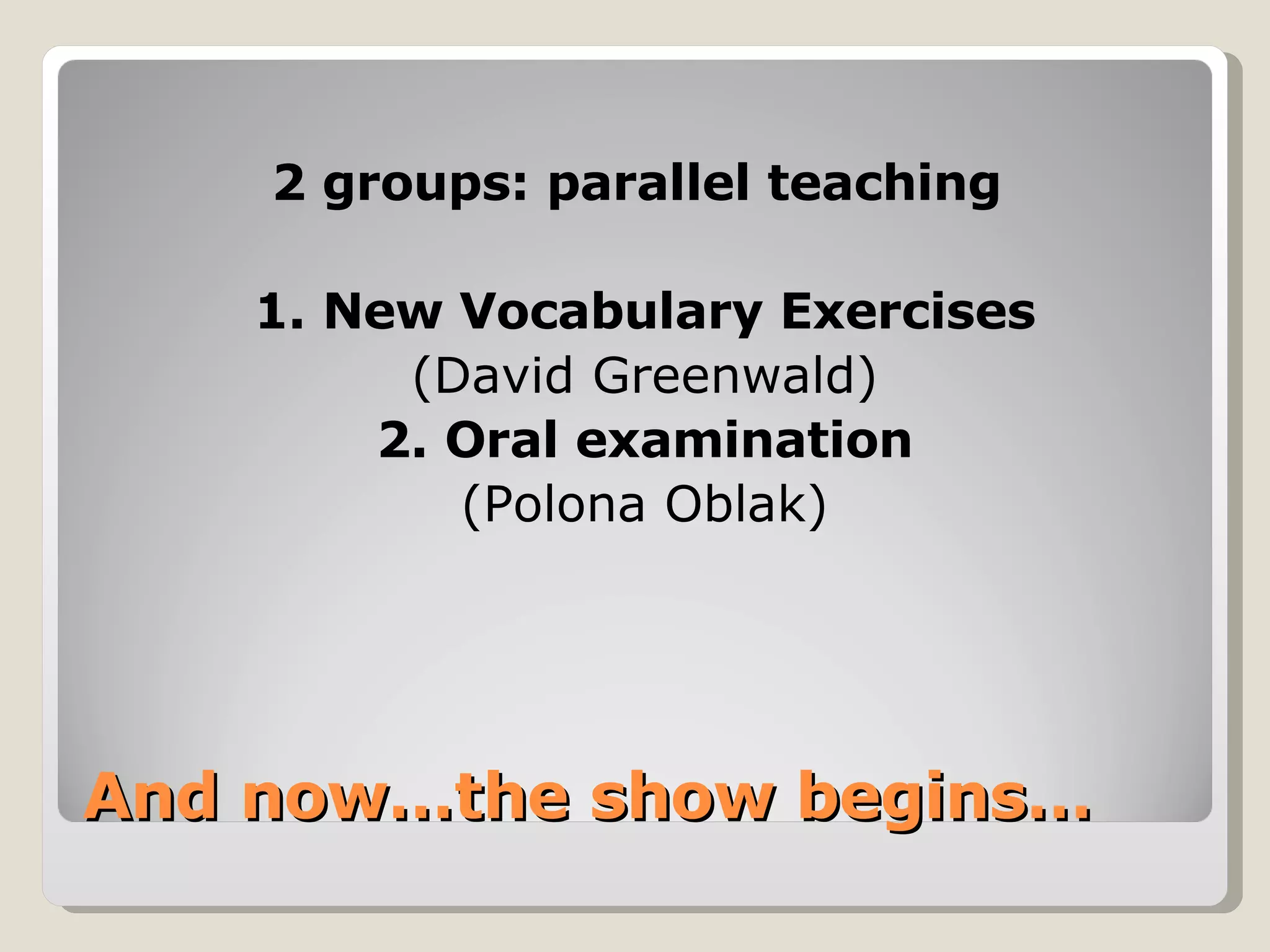Oral Examination | PPT