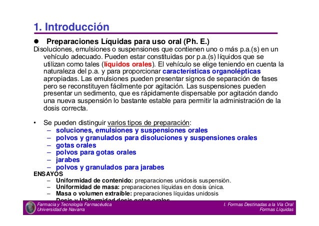 Tipos de suspensiones tecnologia farmaceutica