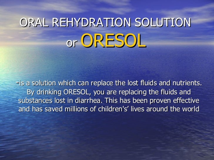 Oral Rehydration Solution