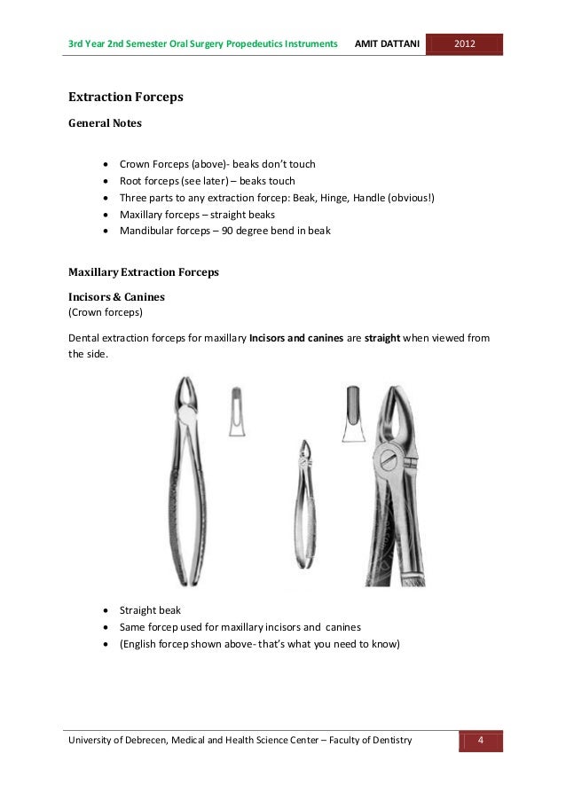 Oral Surgery Basic Instruments for Exodontia