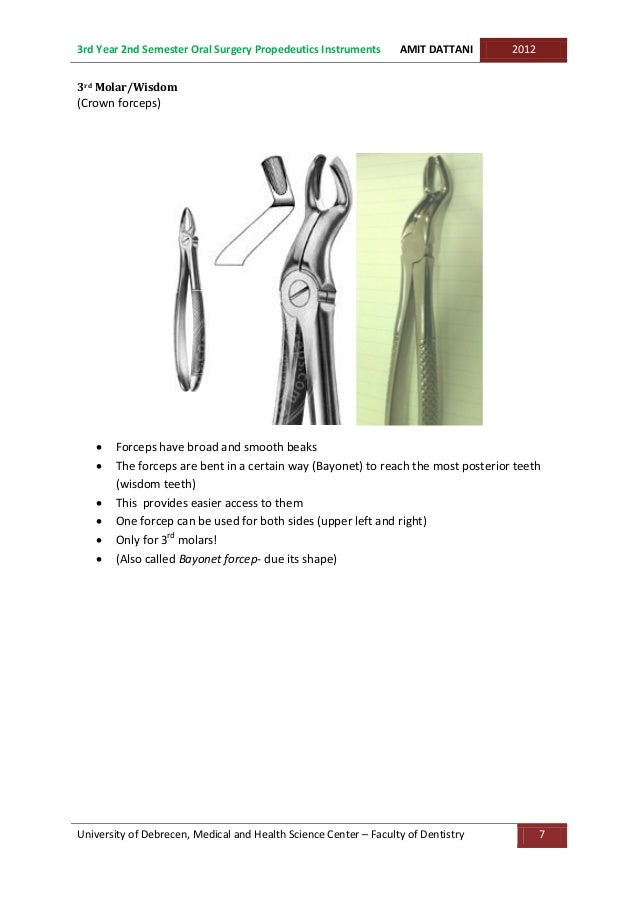 Oral Surgery Basic Instruments for Exodontia