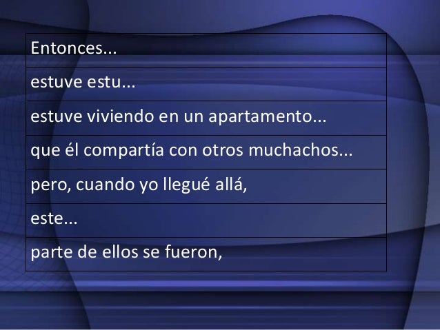 Oral vsescrito