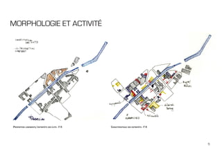 5
MORPHOLOGIE ET ACTIVITÉ
Proportion logements/entrepôts des îlots - F K Caractéristique des entrepôts - F K
 