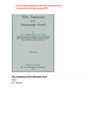 The anatomy of the domestic fowl
2023
B. F. Kaupp
 