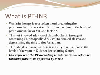 Oral anticoagulants ppt | PPTX