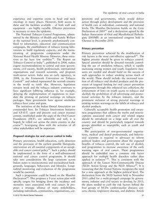 Oral cancer in india continues in epidemic proportions evidence base ...