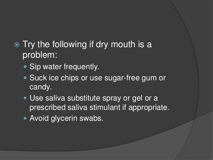 Oral care for cancer patients power point