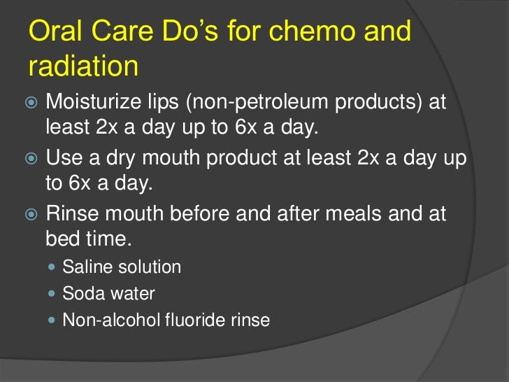Oral care for cancer patients power point
