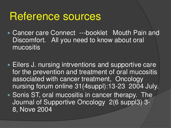 Oral care for cancer patients power point