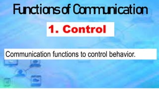 ORAL COMM- FUNCTIONS AND FEATURES OF COMMUNICATION.pptx | Computer ...