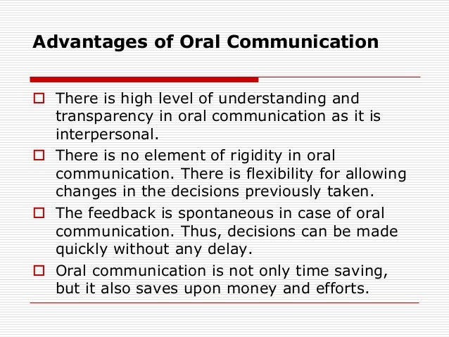 Oral Communication Advantages 97