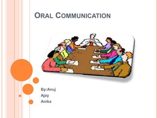 ORAL COMMUNICATION

By:Anuj
Ajay
Anika

 