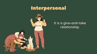 It is a give-and-take
relationship.
 