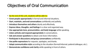 Oral communication GGBSSN 3.pptx english semister 1 | PPTX