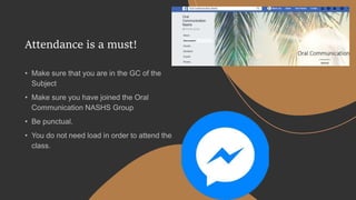 Attendance is a must!
 