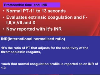 Oral consideration and laboratory investigations of bleeding and ...