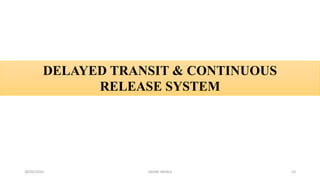 DELAYED TRANSIT & CONTINUOUS
RELEASE SYSTEM
28/05/2016 53SAGAR SAVALE
 