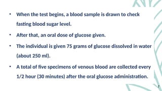 Oral Glucose Tolerance Test in Clinical Biochemistry | PPTX
