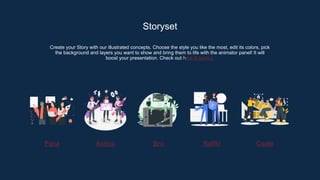 Create your Story with our illustrated concepts. Choose the style you like the most, edit its colors, pick
the background and layers you want to show and bring them to life with the animator panel! It will
boost your presentation. Check out how it works.
Storyset
Pana Amico Bro Rafiki Cuate
 