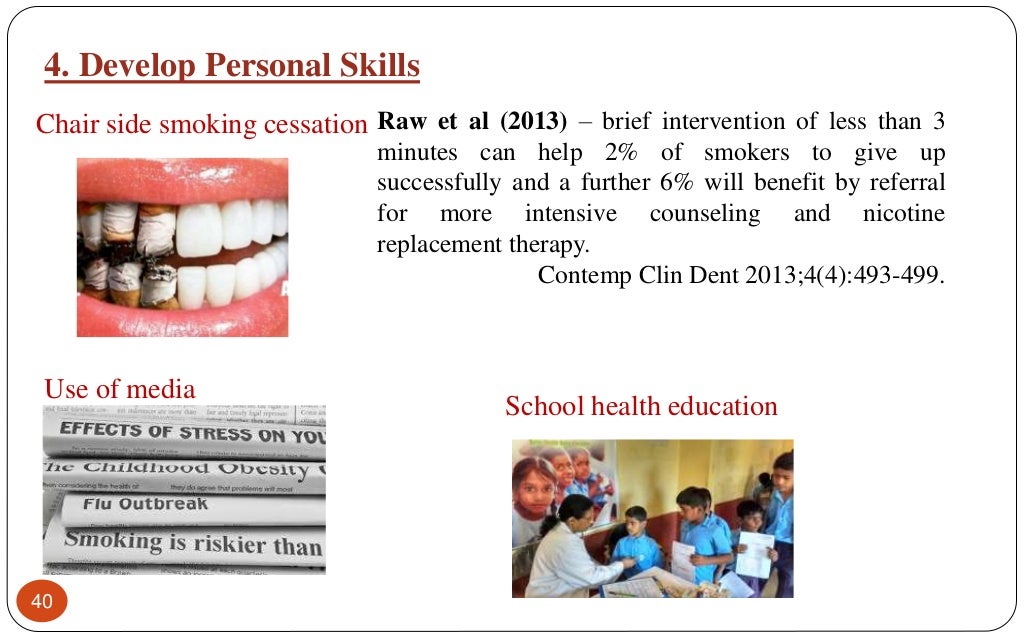 Oral health promotion
