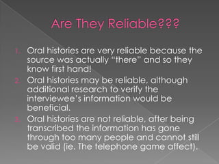 Oral Histories